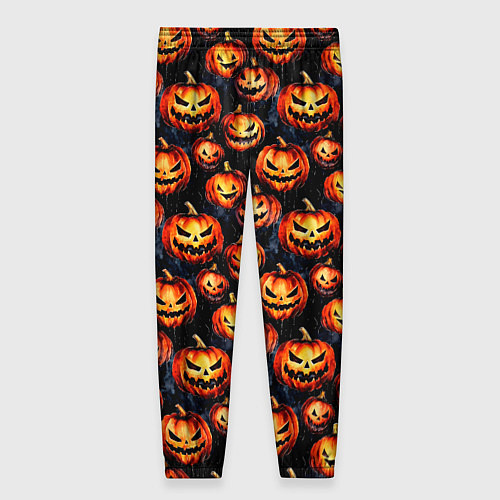 Женские брюки Весёлые тыквы на Хеллоуин паттерн / 3D-принт – фото 2