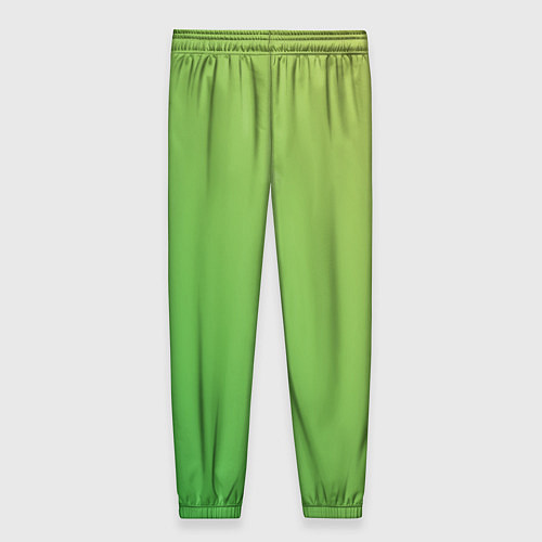 Женские брюки Градиент - зеленый лайм / 3D-принт – фото 2