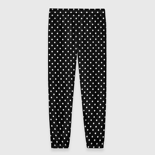 Женские брюки В мелкий горошек на черном фоне / 3D-принт – фото 2