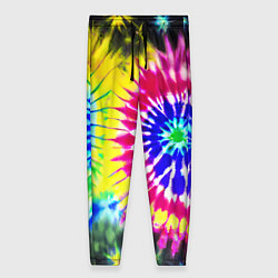 Женские брюки Colorful floral composition - tie-dye