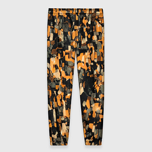 Женские брюки Мазки коричневой краски / 3D-принт – фото 2