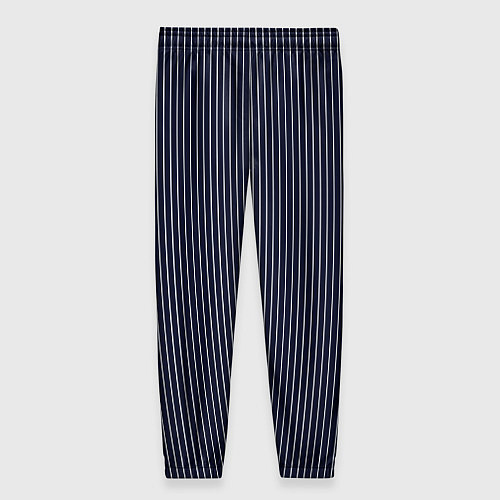 Женские брюки Тёмно-синий в тонкую полоску / 3D-принт – фото 2