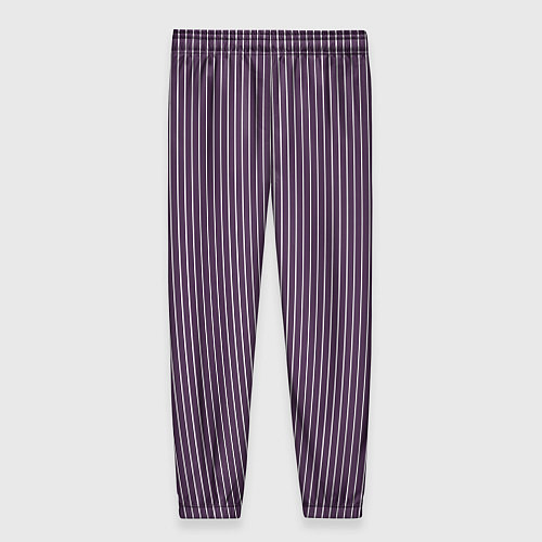Женские брюки Умеренный фиолетовый полосатый / 3D-принт – фото 2