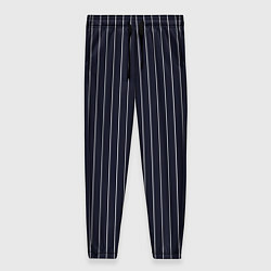 Женские брюки Строгий тёмно-синий в полоску