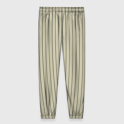 Женские брюки Серо-бежевый широкая полоска / 3D-принт – фото 2