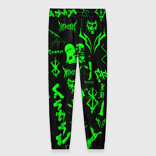 Женские брюки Berserk neon green / 3D-принт – фото 2