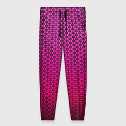 Женские брюки Градиент розовый с рисунком