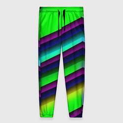 Брюки женские Наклонные полосы, цвет: 3D-принт