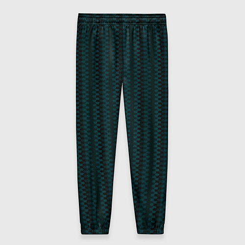 Женские брюки Тёмно-зелёный полосатый / 3D-принт – фото 2