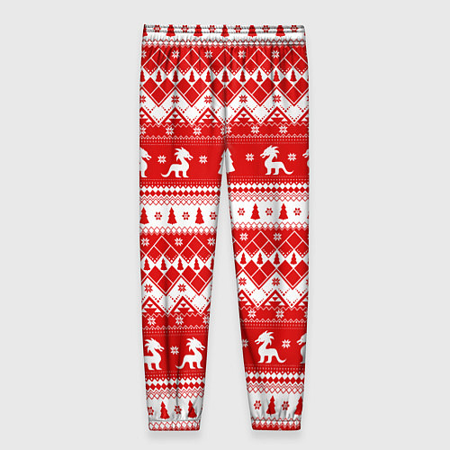 Женские брюки Новогодние драконы / 3D-принт – фото 2