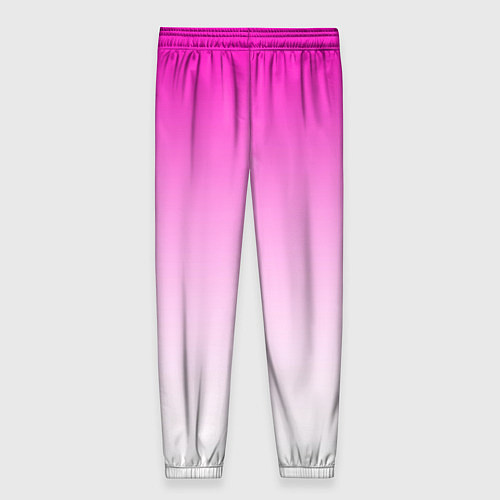 Женские брюки Розово-белый градиент / 3D-принт – фото 2