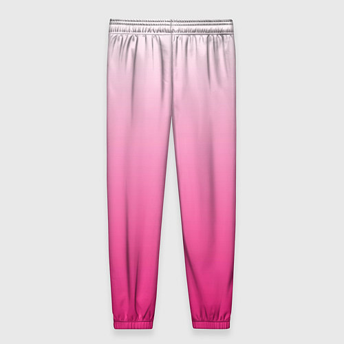 Женские брюки Бело-розовый градиент / 3D-принт – фото 2