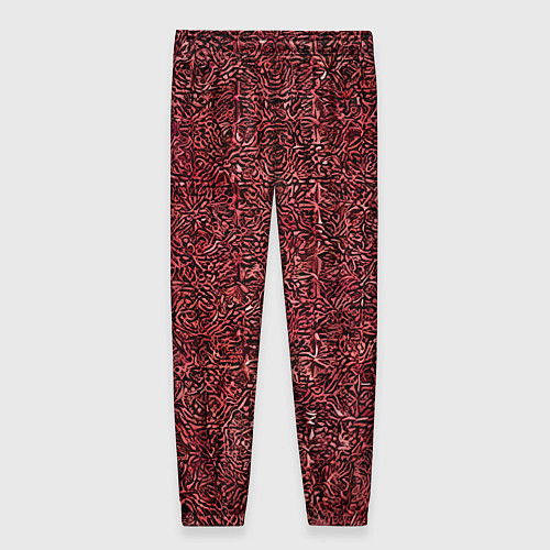 Женские брюки Чёрные и красные мазки / 3D-принт – фото 2