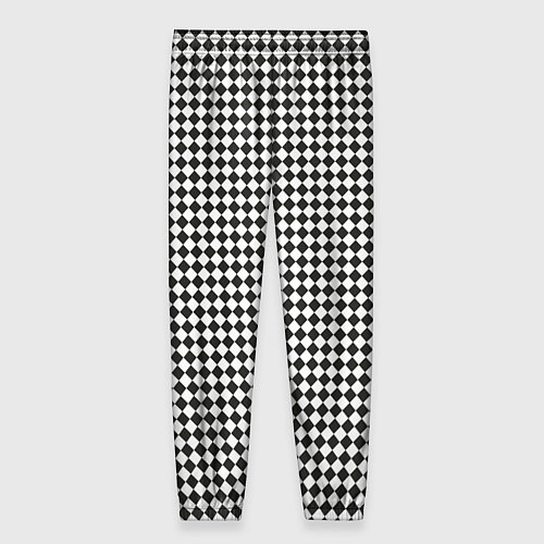 Женские брюки Чёрно-белый ромб классика / 3D-принт – фото 2