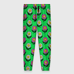 Брюки женские Цветут цветы, цвет: 3D-принт