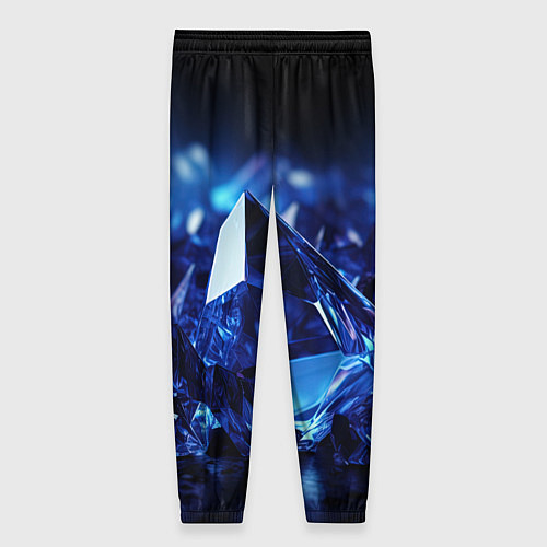 Женские брюки Синие прозрачные алмазы / 3D-принт – фото 2