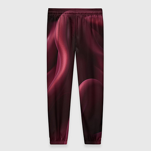 Женские брюки Бордовый шелк / 3D-принт – фото 2