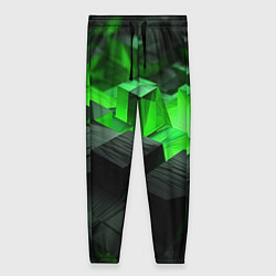 Брюки женские Глубина зеленых плоскостей, цвет: 3D-принт