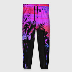 Женские брюки Розово синий сочный гранж