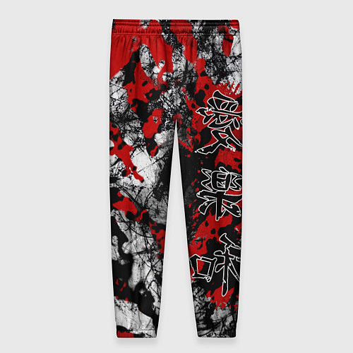 Женские брюки Японский стиль иероглифы / 3D-принт – фото 2
