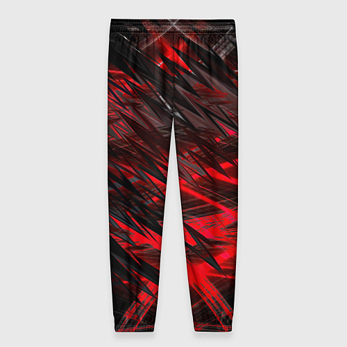 Женские брюки Черно красные текстуры / 3D-принт – фото 2