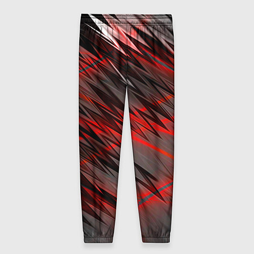 Женские брюки Красные полосы надрезы / 3D-принт – фото 2