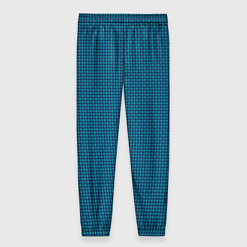Женские брюки Синий холст с зелёными бликами / 3D-принт – фото 2