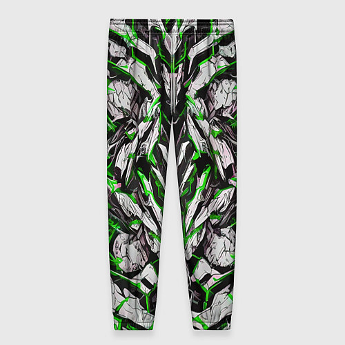 Женские брюки Зелёная кибернетическая броня / 3D-принт – фото 2