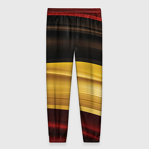 Женские брюки Черный красный желтый цвет абстракции / 3D-принт – фото 2
