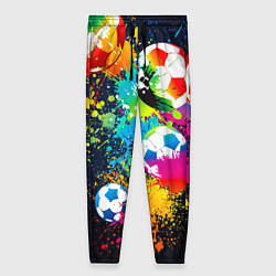 Женские брюки Разноцветные футбольные мячи