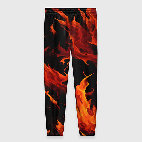 Женские брюки Пламя в темноте / 3D-принт – фото 2