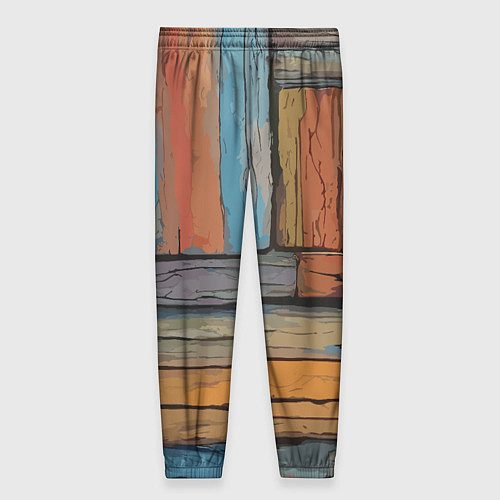 Женские брюки Акварельные доски / 3D-принт – фото 2