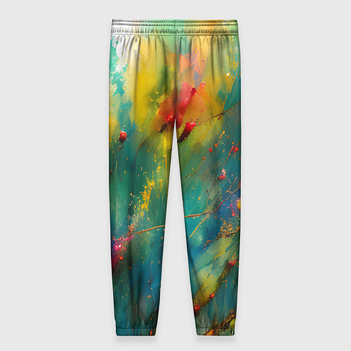 Женские брюки Абстрактные мазки краски / 3D-принт – фото 2