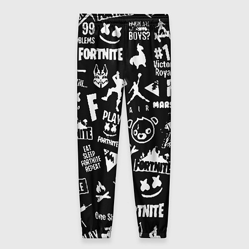 Женские брюки Fortnite alllogo black / 3D-принт – фото 2