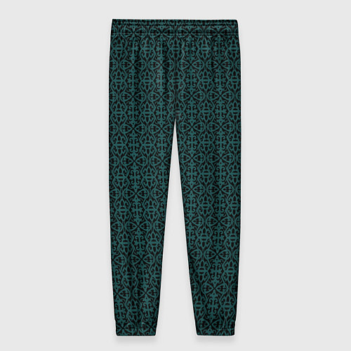 Женские брюки Ажурный тёмно-зелёный / 3D-принт – фото 2