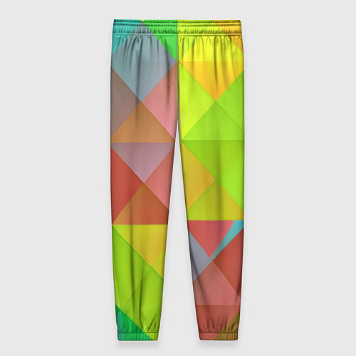 Женские брюки Разноцветные фигуры / 3D-принт – фото 2