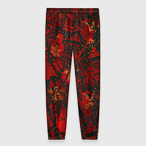 Женские брюки Ёлочные игрушки и ёлки / 3D-принт – фото 2