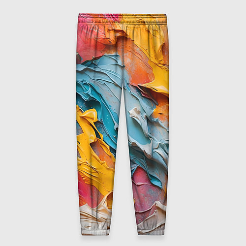 Женские брюки Абстрактная живопись акрилом / 3D-принт – фото 2