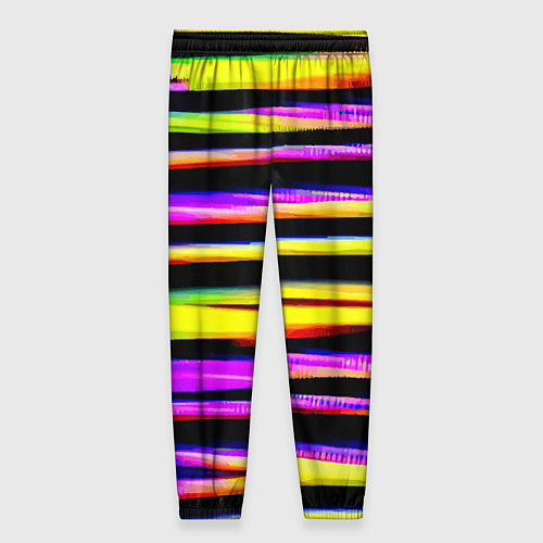 Женские брюки Цветные неоновые полосы / 3D-принт – фото 2