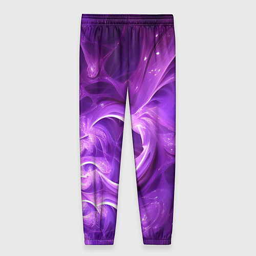 Женские брюки Фиолетовая фрактальная абстракция / 3D-принт – фото 2