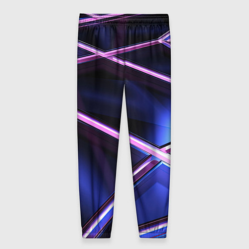 Женские брюки Фиолетовая геометрическая абстракция / 3D-принт – фото 2