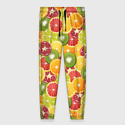 Женские брюки Фон с экзотическими фруктами