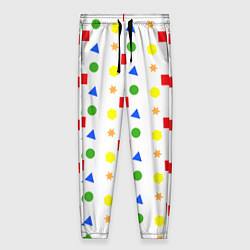 Женские брюки Разноцветные геометрические фигурки