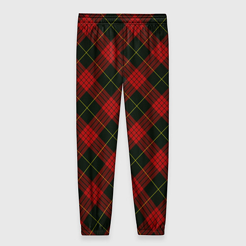 Женские брюки Красно-зелёный клетчатый / 3D-принт – фото 2