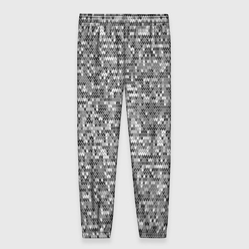 Женские брюки Узор серого вязанного трикотажа меланж / 3D-принт – фото 2
