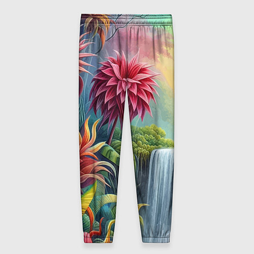 Женские брюки Гавайские тропические цветы - алоха / 3D-принт – фото 2