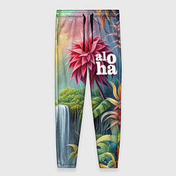 Женские брюки Гавайские тропические цветы - алоха