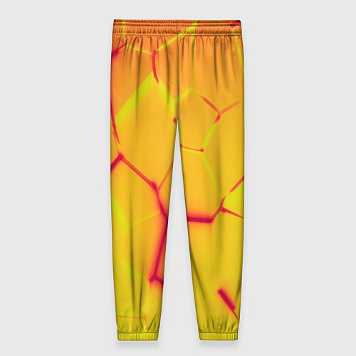 Женские брюки Плиты желтые броня / 3D-принт – фото 2