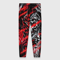 Женские брюки Железный череп и красные линии