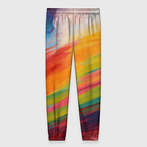 Женские брюки Мазки красками / 3D-принт – фото 2